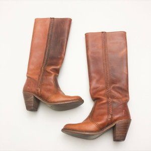 Dexter Leather Boots Sz 5 Cognac Tan Brown